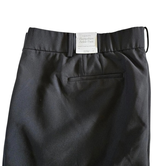 Talbots Womens Black Straight Leg Dress Pants Stretch Comfort Size 16 NEW - Picture 12 of 12